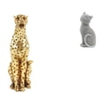 thumbnail image 1 of Figura de gato dorado, escultura decorativa de resina para centro de mesa, adorno de animal para oficina, entrada del hogar, estantería, sala, 1 of 8