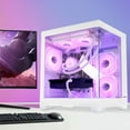 thumbnail image 6 of Hoengager Gaming PC -AMD Ryzen 7 5700G 3.8 GHz- RX 6500XT 4GB-16GB DDR4 RAM-1TB M.2 SSD-240 Liquid Cooler-RGB Fans-Windows 11 Desktop Computer-White, 6 of 8