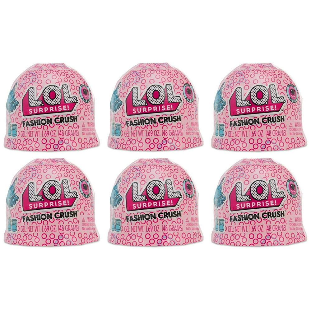 L.O.L. Surprise Glitter Jelly Fashion Crush with 3 Surprises (6Pack