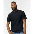 thumbnail image 3 of Gildan Short Sleeve Black T-Shirt - Heavy Cotton, 3 Pack Men Crewneck Classic Shirt, M, 3 of 6