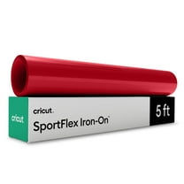 Cricut SportFlex Iron-On Heat Transfer Vinyl, Red, 5 ft, 1 Count
