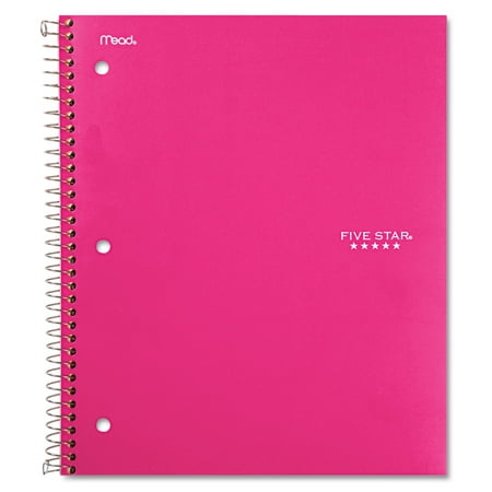 Wirebound Trend Notebook, 1 Subject, Wide/Legal Rule, Pink Cover, 10.5 x 8, 100