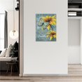 thumbnail image 3 of Farmhouse Butterfly Flower Bathroom Decor Wall Art Rustic Farm Country Sunflower Yellow Pictures Wall Decor Canvas Painting Prints Artwork Home Decorations Framed for Bathroom Kitchen Bedroom 12"x16", 3 of 6