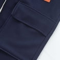 thumbnail image 6 of MIXUE Mens Shorts Summer Cargo Solid Color Elastic Waist Drawstring Fashion Loose Sports Daily-Wear,Blue,XL, 6 of 8