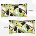 thumbnail image 7 of King Pillow Cases Standard Size - Cute Toucan Monstera On Branch Soft Envelope Closure Microfiber Block Print Pillow Cover, Wrinkle Stain Resistant Travel Pillow Covers Standard Size 20x36in, 7 of 7
