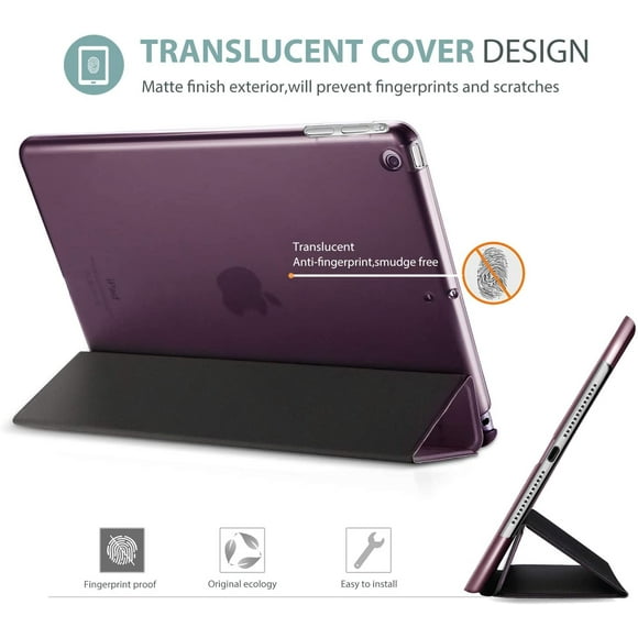 Procase iPad Mini 1 2 3 Case(Old Model A1432 A1490 1455), Slim Lightweight Stand Cover with Translucent Frosted Back