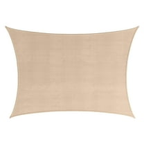 Pure Garden 10x13ft Sun Shade Sail – UV-Blocking Outdoor Canopy with D-Rings & Ropes, Beige