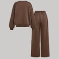 thumbnail image 5 of Kogui Big Girls Outfits Brown Print Long Sleeve Sweatshirt Pants 2pc Soft Breathable Outfit Clothing Set Fall Winter Spring Size 13-14, 5 of 8