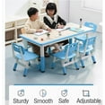 thumbnail image 6 of Dragonpad USA Kids Adjustable Activity Table and Chair Set 7-Piece Non-Slip Legs, Blue, 6 of 7