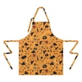 thumbnail image 2 of Halloween Witchy Icons on Orange Apron-Garden Aprons for Women with Pockets-Cotton Linen Waterproof Kitchen Cooking Gardening Aprons Adjustable for Kitchen,Cooking,BBQ and Salon 32"x27", 2 of 7