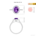 thumbnail image 4 of ANGARA Natural 1.6 Ct. Amethyst with Diamond Halo Ring in 14K White Gold for Women (Ring Size: 3), 4 of 9