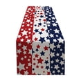 thumbnail image 2 of Linnome Independence Day Polyester Table Runner with Star Pattern for Holiday Party Decor 72x13in Multicolor, 2 of 6