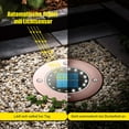 thumbnail image 2 of EIMELI 1 Pcs Solar Ground Lights, LED Solar Powered Disk Lights Outdoor Waterproof Garden Landscape Lighting for Yard Deck Lawn Patio Pathway Walkway Warm White, 2 of 8