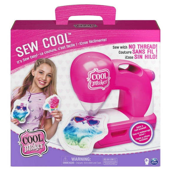 Cool Maker, Machine à coudre Sew Cool avec 5 patrons et tissus tendance