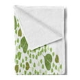 thumbnail image 2 of Tree Soft Flannel Fleece Throw Blanket, Fig Tree Illustration Full of Leaves Flora Themed Arrangement, Cozy Plush for Indoor and Outdoor Use, 50" x 70", Green Brown White, by Ambesonne, 2 of 5