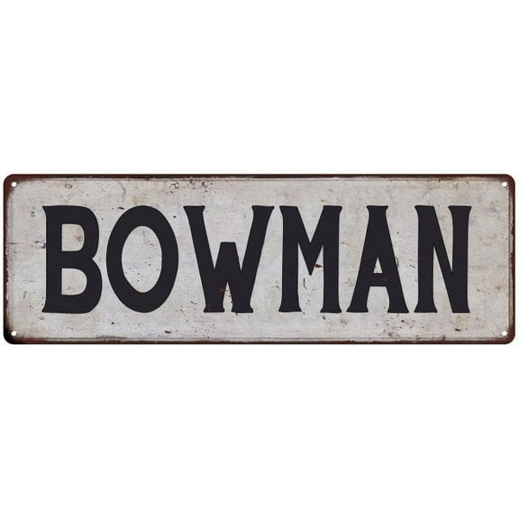 BOWMAN Vintage Look Gift Rustic Chic Metal Sign 6x18 206180036446