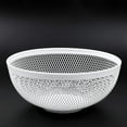 thumbnail image 1 of Laklulu JHY DESIGN Cesta de frutas de malla metálica de 10,5 pulgadas de diámetro, cuenco grande para dulces, cuenco decorativo redondo negro grande para cocina, encimera, hogar (negro), 1 of 5
