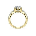 thumbnail image 2 of 1.70 T.C.W Heart Shaped Genuine Diamond Stunning Solitaire with Accents Wedding Ring for Women Solid 14K Yellow Gold Size 3.5, 2 of 8