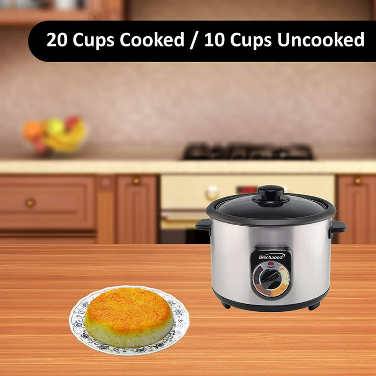 Brentwood 3 Cup Uncooked/6 Cup Cooked Non Stick Rice Cooker In