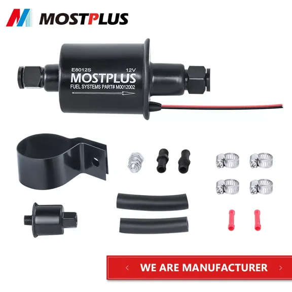 MOSTPLUS 12V Universal Electric Fuel Pump Low Pressure 5-9 PSI Gas Diesel Inline E8012S