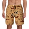 thumbnail image 2 of Goofa Brown Mushrooms Printed Men's Swim Trunks Board Shorts Quick Dry Mens Swimming Trunks with Compression Liner,Breathable Fit Hawaii Beach Shorts-XX-Large, 2 of 9