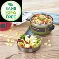 thumbnail image 4 of 1 L Thermal 2 Layer Stainless Steel Thermal Lunch Container - Military Green, 4 of 4