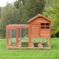 thumbnail image 2 of Pefilos 48" Outdoors Wood Chicken Coops, Hen Nest for Indoor Bunny Hutch Rabbit Cage Guinea Pig Habitat, Orange, 2 of 8