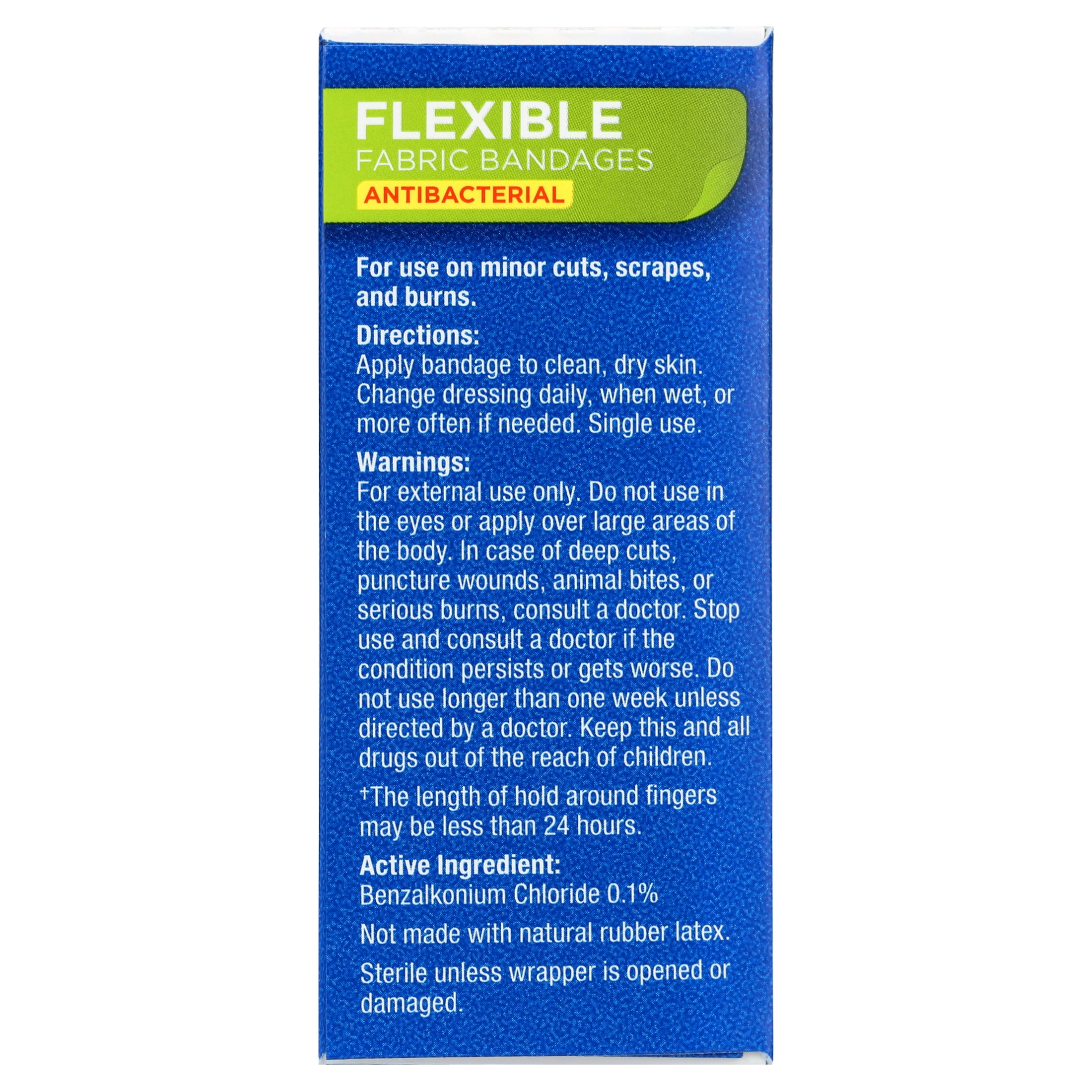 (3 pack) Equate Flexible Fabric Antibacterial Bandages, Dark Bronze, 100 Count