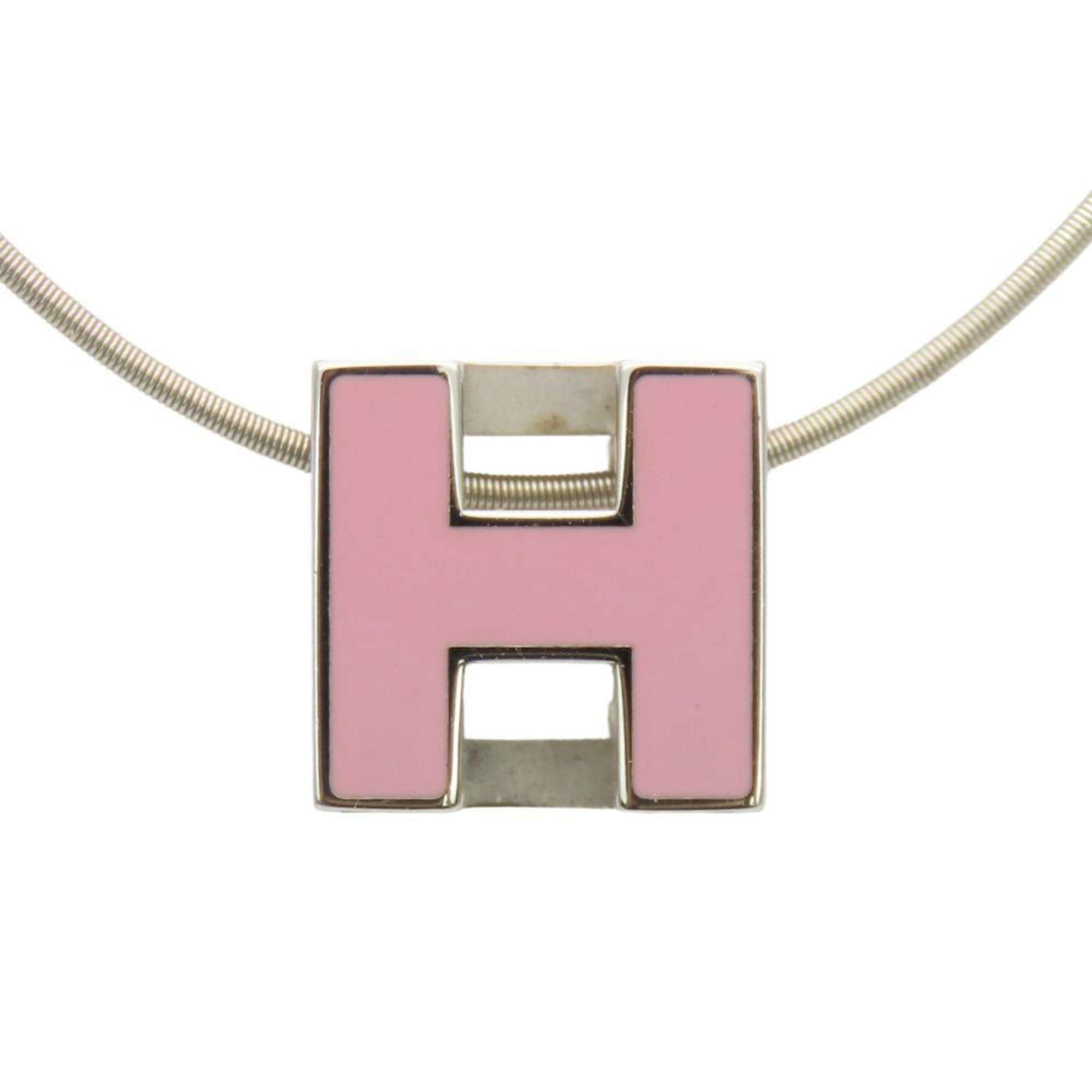 Pre-Owned Hermes Necklace Cage d'Ash Metal Pink H Cube Women's HERMES (Good)