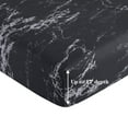 thumbnail image 2 of Marina Decoration Ultra Soft Silky Deep Pocket Rich Printed Bedding Rayon from Bamboo All Season Sheet Set with Pillowcases, Modern Black Marble Pattern, 2 of 7