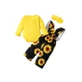 thumbnail image 3 of KidPika 3PCS Newborn Kid Baby Girl Clothes Shirt Romper Pants Headband Floral Outfit Set, 3 of 5