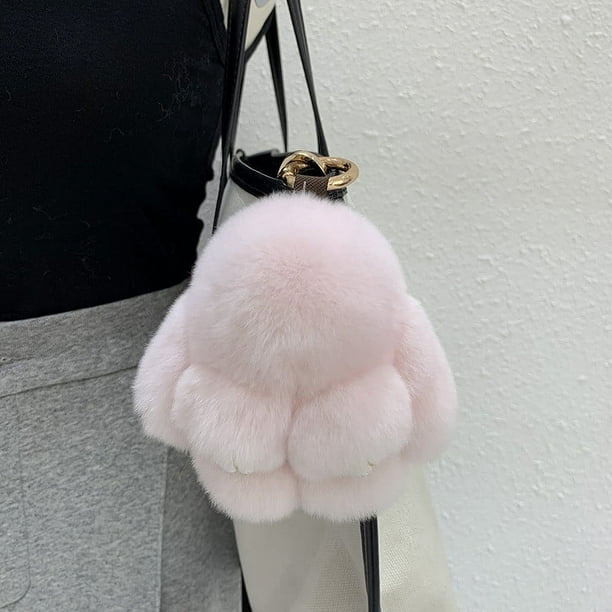 Decoración del hogar, decoración de la habitación, decoración de la pared, disfraz, lindo colgante, llavero para coche, accesorios para bolsos, bola de terciopelo suave, colgante de peluche de conejo