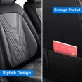 thumbnail image 3 of Car Seat Cover Fit for Chevy Malibu 2004-2025, 5 Seat Breathable Leatherette Seat Protectors for Equinox Cobalt Impala Prizm All-weather Black Gray, 3 of 11