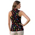 thumbnail image 2 of KEIAHUAN Dog Paw Prints Women Golf Tank Tops Trendy Soft Racerback Athletic Sleeveless Tops with 2 Side Pockets Moisture Wicking Quarter Zip Workout Tennis T-Shirts, 2 of 7