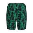 thumbnail image 4 of Picia Mint Bird Feathers Pajama Shorts for Men, Men's Pajama Bottoms, Sleepwear,Short Pajama Pants-4X-Large, 4 of 9