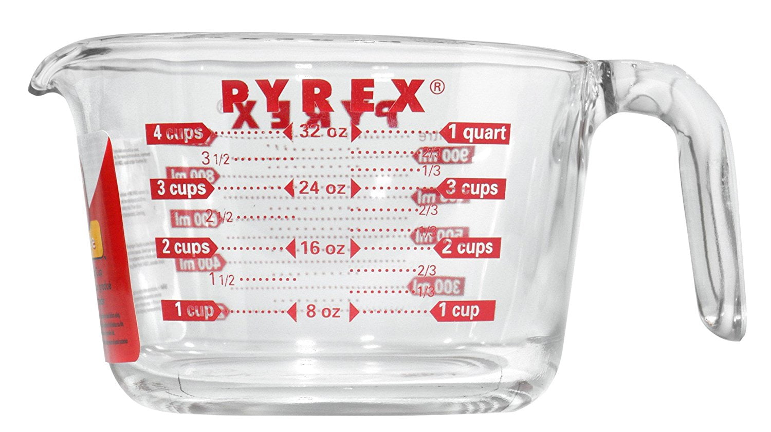 Pyrex Glass Measuring Cup 4 Cup Glass Dishwasher Safe 32 Ounces