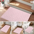 thumbnail image 6 of 2x3 Door Mat Rug, Pink Morocco Non-Skid Rubber Backing Large Rectangle Rugs - Living Room Bedroom Home Office, Geometric Leaf Diamond Lattice Abstract Indoor Floor Mat Carpets Washable Rug, 6 of 9