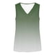 thumbnail image 5 of Mujeres sin mangas Tops de verano gradiente color fuera de posición impresión V-cuello blusa casual Mujeres V-cuello de verano Tops, 5 of 6