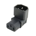 thumbnail image 1 of HUGFEGWE IEC 320 C14 Male to C13 Female 90 Degree Down Angled Power Extension Connector Adapter 10A 250V for Monitor/Computer/PDU Chassis/Printer CJ25311-8030, 1 of 9