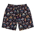 thumbnail image 3 of Uemuo Colorful Mushrooms in Doodle Style Pattern Men's Swim Trunks Hawaiian Beach Bathing Suit Swimsuits Beach Quick-Dry Shorts with Pockets-3X-Large, 3 of 9