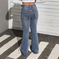 thumbnail image 4 of TOWED22 Girls Jeans Teen Wide Leg Baggy Denim Pants Kids Cute Y2K Streetwear Clothing with Adjustable Waisted,Blue,9-10 Y, 4 of 7