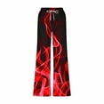 thumbnail image 4 of YLSDY Mens Pajama Pants Soft Comfy Pajama Bottom with Pockets Red Flame Sleep Pant Mens Drawstring Lounge Pant Hot Pink L, 4 of 5