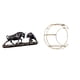 thumbnail image 1 of Estatua de escritorio,Figura decorativa de pelea de toros y osos,Estante de almacenamiento de pared,Estantería colgante de pared de metal de 3 niveles para decoración de dormitorio,Estante de, 1 of 8