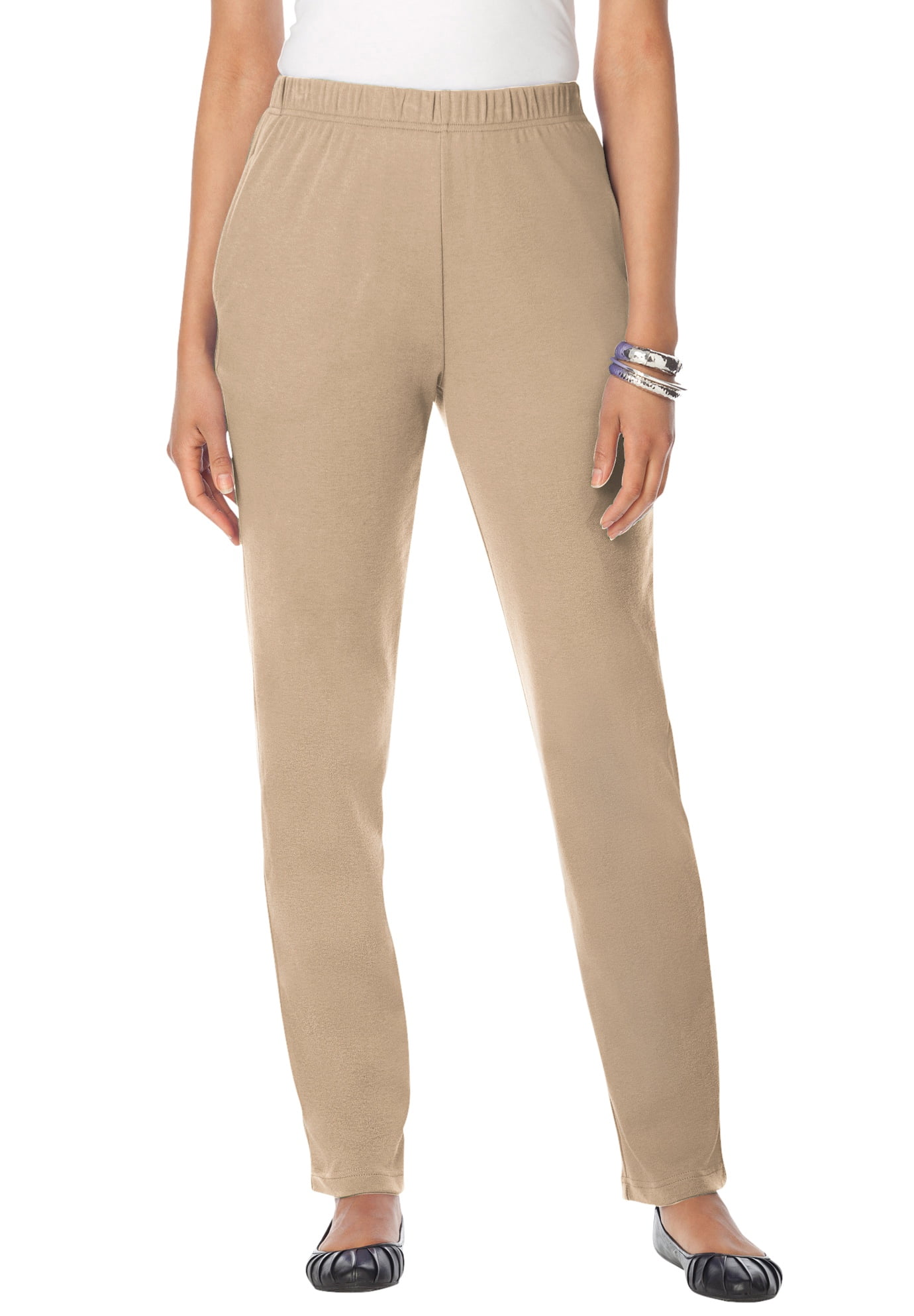 Straight-Leg Soft Knit Pant Pull 