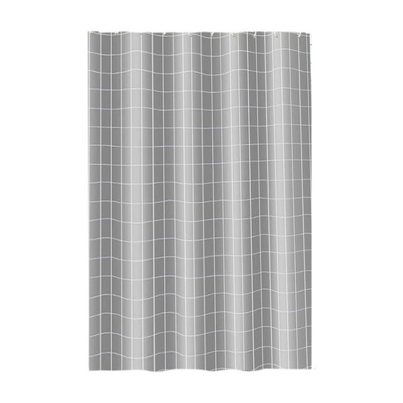 PEIBang Grid Shower Curtain for Bathroom,31"x71" Shower Curtain Liner with Grommet and 6 Hooks,Waterproof Bathroom Curtain