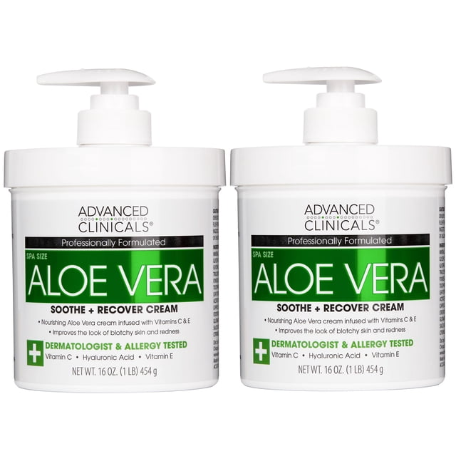 Loción corporal Advanced Clinicals con aloe vera, 480 ml, Sun Burn