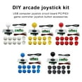 thumbnail image 3 of Injueey Joystick de Arcade, pieza reemplazada, botones de juego, mano de obra fina, placa USB, tamaño compacto, accesorio de bricolaje, Videojuegos y accesorios Negro, 3 of 6