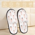 thumbnail image 2 of House Slippers for Women Men - Cartoon Cute Poodle Dog Bow Tie Lightweight House Shoes Fuzzy Slippers, Soft Slip-On Cozy House Slippers for Woman Indoor Outdoor, 2 of 7