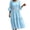 Blue, variant on Dresses for Women Linen Sleeveless Square Neck Button Front Maxi Dress with Pockets Casual A-Line Sundress Summer Vacation Beach Dress White XL