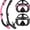 Black+Pink, variant on Snorkeling Gear for Adults, Adult Snorkel Mask Set Scuba Diving Dry-Top, Swimming Goggles w/Nose Cover, HD Tempered Glass Panoramic Anti-Leak Anti-Fog, Travel Snorkeling Packages, 2 Pack